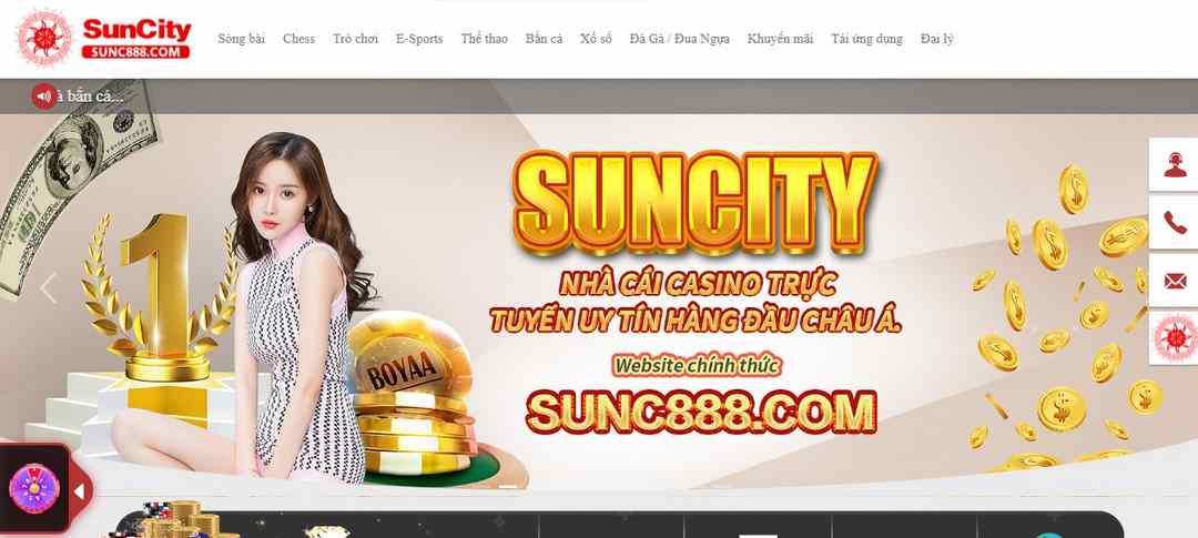 Suncity sảnh casino trực tuyến hàng đầu Châu Á